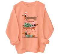 Dachshund Through The Snow Sweatshirt Christmas Dachshund Hoodie Orange