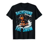 Dachshund through the Snow Winter Wiener Dog Christmas T-Shirt
