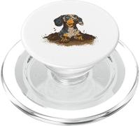 Dachshund too Brave to Stop digging bold backyard tunnels PopSockets PopGrip for MagSafe