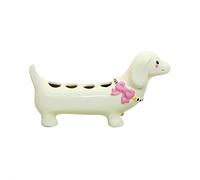 Dachshund Toothbrush Holder, Ceramic Dog Electric Toothbrush Holder, Dachshund Tooth Brush Rack, 2 or 4 Storage Compartments, Creative Cute Tooth Brush Holders for Bathroom