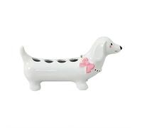 Dachshund Toothbrush Holder, Ceramic Dog Electric Toothbrush Holder, Dachshund Tooth Brush Rack, 2 or 4 Storage Compartments, Creative Cute Tooth Brush Holders for Bathroom