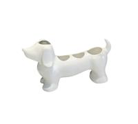 Dachshund Toothpaste Holder,Dog-Shaped Toothbrush Holder,Electric Toothbrush Holder,Toothpaste Storage Rack for Bathroom(White)