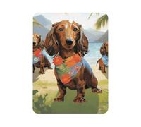 Dachshund Tropical Painting Art Car Air Freshener Hanging, Long Lasting Scented Car Aromatherapy Tablets, Square Fragrance Scented Cards for Vehicles, Bedroom, Wardrobe Black-style