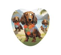 Dachshund Tropical Painting Art Car Air Freshener Hanging, Long Lasting Scented Car Aromatherapy Tablets, Love form Fragrance Scented Cards for Vehicles, Bedroom, Wardrobe White-style