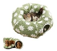 Dachshund Tunnel Bed, Tunnel Bed Dog, Foldable Plush Burrow Dog Bed with Cushion & Ball, Pet Tunnel for Small Cats and Dogs, Cushioned Center Lounge for Nesting, Hiding and Snuggling (#B)