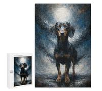 Dachshund Under The Moon Jigsaw Puzzle for Adults And Families, 1000 PCS, A Creative Way to Unwind after A Busy Day, for Quiet Evenings