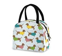 Dachshund Weenie Dog Lunch Bag for Women Men Reusable Insulated Lunch Tote Bag for Office Work School Picnic Hiking