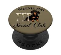 Dachshund Weenie Tini Club Funny Wiener Dog Cocktail PopSockets Adhesive PopGrip