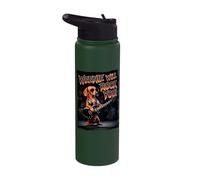 Dachshund Weenie Will Rock You! On Stage Funny Stainless Steel Insulated Water Bottle