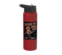 Dachshund Weenie Will Rock You! On Stage Funny Stainless Steel Insulated Water Bottle