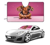 Dachshund Weiner Dog Car Windshield Sun Shade - Reflector Sunshade Offers Ultimate Protection for Car Interior, Cool Reflective Sun Blocker Fits Small Sedans, Mini SUVs 55"x30"