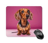 Dachshund Weiner Dog Mouse Pad Cute Square Mouse Mat Leather Non-Slip Rubber Base Mousepad Waterproof Computer Mouses Pad for Laptop Wireless Mouses Keyboard Home Office 25 * 30cm