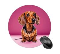 Dachshund Weiner Dog Mouse Pad Round Computer Mousepad Cute Mouse Pads with Non-Slip Rubber Base Mouse Mat for Laptop Gaming Office Home