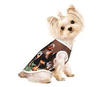 Dachshund Weiner dog print Dog Clothes T Shirts for Small Dogs Breathable Puppy Kitten Dog Shirts for Pet Dogs Cats