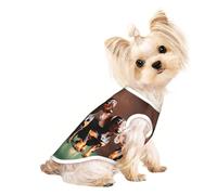 Dachshund Weiner Dog Print Dogs Lightweight Shirt,Summer Cool Breathable Dogs t Shirts,Pet Sleeveless Stretchy Clothes
