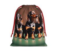 Dachshund Weiner Dog Print Drawstring Gift Reusable Pouch Wedding Candy Toys Cards Storage Function Portable