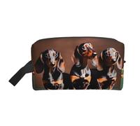 Dachshund Weiner Dog Print Toiletry Bag for Women Travel Toiletry Bag, Spacious Capacity Cosmetic Bag for Men