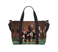 Dachshund Weiner dog Versatile Personal Item Travel Bags for Women - Spacious Duffel Bags for Traveling, Gym Bags for Men, Black, One Size