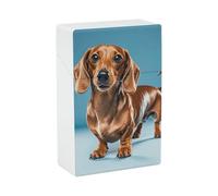 Dachshund Weiner Pet Dog Cigarette Case Portable Novelty Cigarette Packing Box Crush Proof Waterproof Cigarette Box Novelty Gifts for Friend