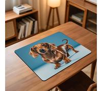Dachshund Weiner Pet Dog Desk Mat Washable Table Protector Waterproof Table Cover Protector Desk Placemats Heat Resistant Non-Slip Desks Cover for Desktop, Coffee Dining Tables 60x50cm