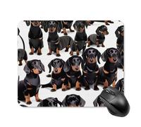 Dachshund Weiner Pet Dog Mouse Pad Square Laptop Mouse Mat Cute Computer Mousepad Keyboard Pad Non-Slip Desk Pads for Gaming Office Work Home 20 * 25cm