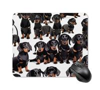 Dachshund Weiner Pet Dog Mouse Pad Square Laptop Mouse Mat Cute Computer Mousepad Keyboard Pad Non-Slip Desk Pads for Gaming Office Work Home 25 * 30cm