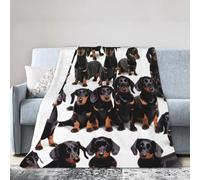 Dachshund Weiner Pet Dog Print All Season Flannel Blanket Air Conditioning Throw Blankets For Bed Sofa Camping
