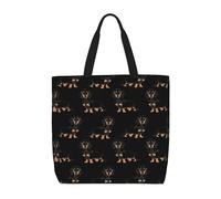 Dachshund Weiner Pet Dogs Basic Models Tote Bag With Zipper With Inner Pockets,Laptop Work Tote Bag For Sport,Travel