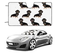 Dachshund Weiner Pet Dogs Car Windshield Sun Shade Keep Car Interior Cool 51"x28" Folding Front Window Sun Shade, Heat Shield for SUV, Truck, Blocks UV