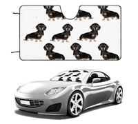 Dachshund Weiner Pet Dogs Car Windshield Sun Shade Keep Car Interior Cool 55"x30" Folding Front Window Sun Shade, Heat Shield for SUV, Truck, Blocks UV