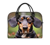 Dachshund Weiner Pet Dogs Laptop Tote Bag Casual Travel Handbag Multi Pocket Shoulder Bags for Work Travel