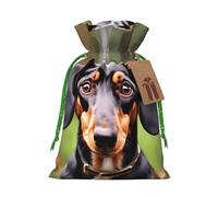 Dachshund Weiner Pet Dogs Print Christmas Bag Holiday Present Sack Xmas For Seasonal Decor Gift Wrapping