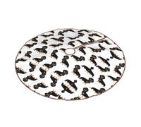 Dachshund Weiner Pet Dogs Print Christmas Tree Skirt Festive Decoration For The Perfect Holiday Ambience