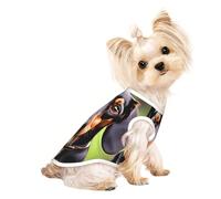 Dachshund Weiner Pet Dogs print Dog Shirts for Small Dogs Stretchy T-Shirts Lightweight Tank Top Sleeveless Striped Vest