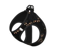 Dachshund Weiner Pet Dogs Print Harness Leash Set For Cat Dog, Reflective Adjustable Escape-Proof Vest Lead With Soft Breathable Mesh, For Small Pets And Kitten Puppy