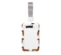 Dachshund Weiner Pet Dogs Print Id Badge Holder Sliding Card Holder Vertical Card Protector Cover Case Teacher Lanyard for Office Women Men