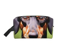 Dachshund Weiner Pet Dogs Print Travel Makeup Portable Cosmetic Organizer Pouch Large Bag Capacity Storage Bag