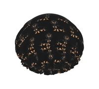 Dachshund Weiner Pet Dogs Printed Bathing Cap, Dual Layer Hair Protector, Elastic Hair Cover For Washing Face, 10.6in/27cm