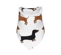 Dachshund Weiner Pet Dogs Printed,Bib Scarf Triangle Hood Adjustable Pet Scarf Washable Hood Suitable for Small, Medium and Large Dogs and Cats
