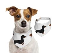 Dachshund Weiner Pet Dogs Printed,Pet Bib Scarf Cats Dog Bandana Dogs Towel Bib Adjustable Pet Scarf,S