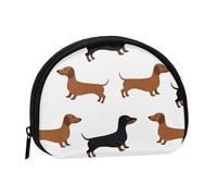 Dachshund Weiner Pet Dogs Printed, Women's Storage Bag Shell Makeup Bag Small Coin Purse Shell Change Pouch