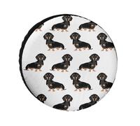 Dachshund Weiner Pet Dogs Tire Covers Waterproof Anti UV Tire Cover 26inch Single Axle Wheel Covers for RV Truck SUV Trailer Universal for All Seasons