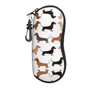 Dachshund Weiner Pet Dogs Ultra-Light And Convenient Soft-Shell Glasses Bag (Vertical Design)-Protect Your Glasses