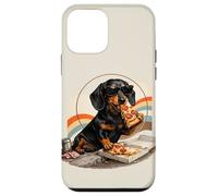 Dachshund Wiener Dog Sunglasses Eating Pizza Vintage Case for iPhone 12 mini