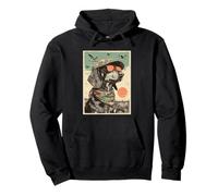 Dachshund with Sunglasses Duck Hunting Dog Hunter Sunset Pullover Hoodie