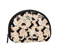 Dachshund, Women's Storage Bag Shell Makeup Bag Small Coin Purse Shell Change Pouch