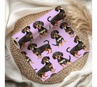 Dachshund Wrapping Paper Sheet - Cute Sausage Dog Gift Wrap for Birthday, Christmas or Pet Lover Gifts - Wiener Dog Design - W67 (Lilac, Small Sheet - 30 x 40cm/ 11.8" x 15.7" inches)