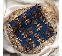Dachshund Wrapping Paper Sheet - Cute Sausage Dog Gift Wrap for Birthday, Christmas or Pet Lover Gifts - Wiener Dog Design - W67 (Navy, Large - 58 x 85cm / 22.8" x 33.4" inches)