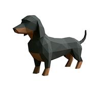 Dachshund, Yona DIY Papercraft Kit, Dog Paper Model, 3D Origami Kit by Hand, Home Decoration, Gift, Origami 3D, Paper Craft, Puzzle 3D, Dachshund Black
