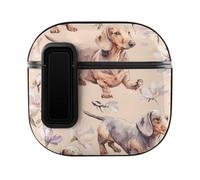 Dachshunds Dog with Flowers Case Cover Compatible with Airpods 4 Protective Shell